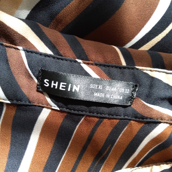 SHEIN Multicolor Sheer Striped Blouse - Picture 7 of 7